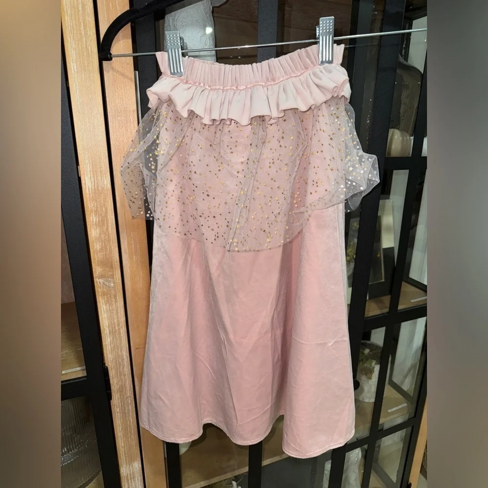 Zara Kids costume tulle glitter princess cape costume bow girls ballerina blush
